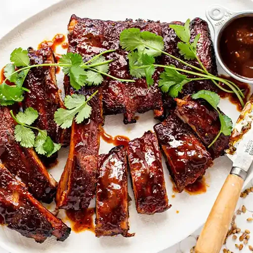 costilla de cerdo en salsa barbacoa